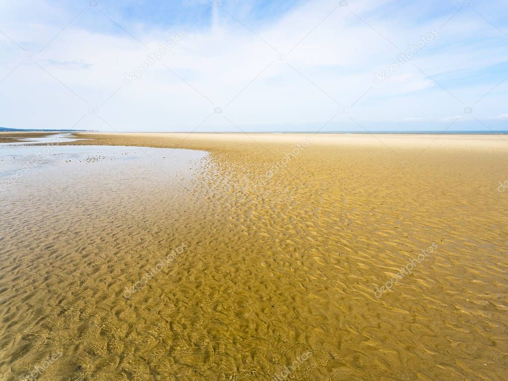 Grande plage du Touquet avec promenades en bord de mer
